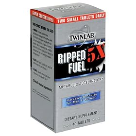 Twinlab Ripped Fuel Increased Definition for Men and Women, 40 Tablets