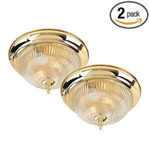 Royce Lighting RFM2 914-325 Twin Pack Flush Mount in Polished Brass Finish by Royce Lighting