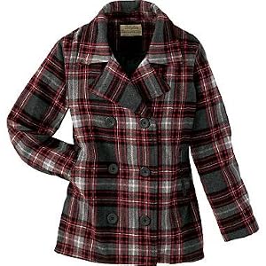 Buy Cabela's Ladies Classic Wool Peacoat Solid - Black (2XL) by Cabela's