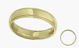 Traditional 10 Karat Mens Yellow Gold Milgrain 5mm Comfort Fit Wedding Ring