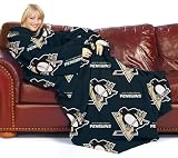 NHL Pittsburgh Penguins Adult Comfy Throw Blanket with Sleeves