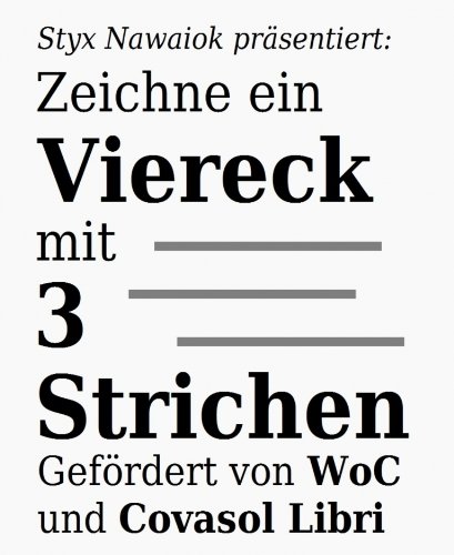 Zeichne ein Viereck mit 3 Strichen (German Edition)