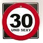 1 METALL SCHILD RUND ZAHL 30.Geburtstag von Schmidt