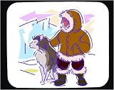 Mouse Pad with husky, pet, snow, dog, inuit