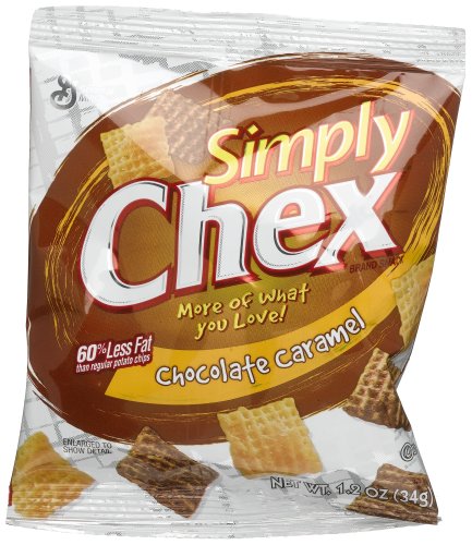 Chex Simply Chocolate Caramel Snack Mix, 1.2-Ounce Single Serve Bags (Pack of 60) by Chex