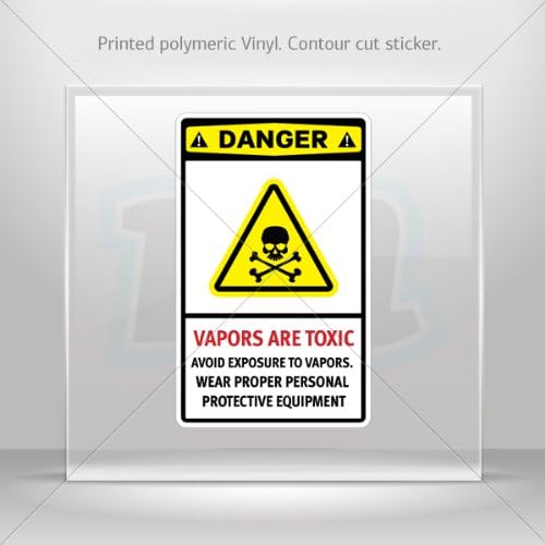 Decals Stickers Danger Vapors Are Toxic Avoid Exposure To Vapors Wear Proper Personal Protective Equipment 0500 X4237