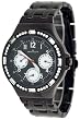 Ak Anne Klein Black IP Multi Function Diamond Bezel Watch #10/8377BKBK
