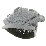 Rasta Plain Beanies Visor (02)-Light Grey W27S19A