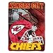 Kansas City Chiefs 60x80 Aggression Design Royal Plush Raschel Throw Blanket