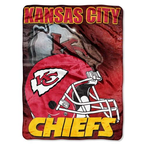 Kansas City Chiefs 60x80 Aggression Design Royal Plush Raschel Throw Blanket