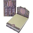 U Monogram Punch Studio Paisley 75-Page mini notepad - magnetic closure jewel on tab
