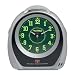 Lorell 60999 Atomic Desk Clock, Set Alarm, 5-3/4 in., Silver/Black