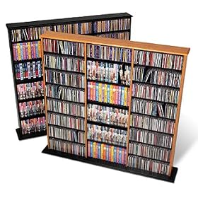 <b>Triple Width DVD, Video, CD Storage Unit - Black MA-0960</b>