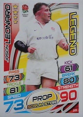 Topps Rugby Attax 2015 Jason Leonard Prop Legend Trading Card by Rugby Attax