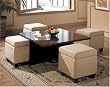 Rich Dark Mahogany 5 Piece Table Set By Coaster Furniture