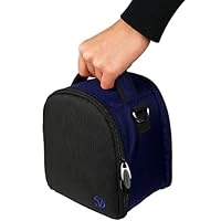 BLUE Slim Holster Camera Bag, Lightweight, Protective Carrying Case with Extra Accessory Compartment For Panasonic Lumix DMC-G3 Lumix DMC-GF2 Lumix DMC-GF3 Lumix DMC-GF3X Lumix DMC-GH2 Lumix DMC-FZ40 Lumix DMC-FZ47 Lumix DMC-FZ100 Lumix DMC-FZ150 Point and Shoot Digital Camera