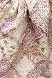 Romantic Chic Favorite Purple Roses Rag Quilt Throw