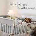 So Many Toys So Little Time Wall Appliqué