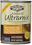 Natural Ultramix Whole Chicken Thigh, Fresh Cut Carrots & Sweet Potatoes Entree Grain-Free for Adult Dogs, 13.2-Ounce Cans (Pack of 12)
