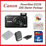 Canon Powershot SX230 HS Digital Camera SSE Starter Accessory Kit Includes  ....