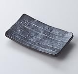 黒結晶四ツ足のり皿 【美濃焼　和皿】