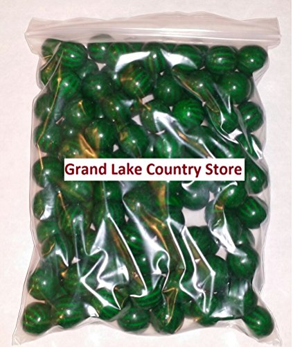 Dubble Bubble Watermelon 24mm Gumballs 1 Inch, 2 Pounds Approximately 110 Gum Balls. Includes a Free 4oz Sample Bag of Amish Country Popcorn