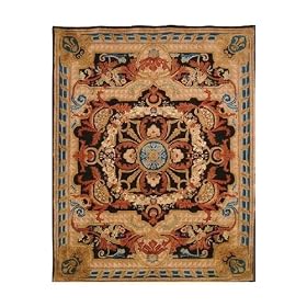 Savonnerie Rug 9'6x13'6 Black blue by Home Decorators Collection