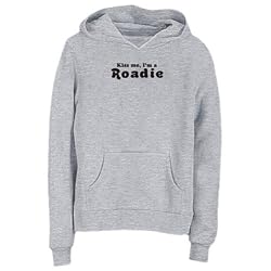 Sweatshirt Woman Heather Gray " Kiss Me, I Am Roadie " Occupations