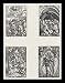Albrecht Altdorfer (Illustrations for a devotional book, Sheet 36-40, Ascension of Christ, death of Mary, youngest court, Madonna crowned by angels) Framed Art Poster Print - 11 X 17
