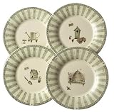 Pfaltzgraff Naturewood Birdhouse Accent Luncheon, Green