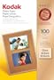 KODAK Photo Paper for Inkjet Prints/Gloss, 4in x 6in - 100 sheets