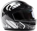 Snowmobile Helmet Adult Dual Lens Anti Fog Black