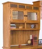 Rustic Oak Corner Office Left Hutch