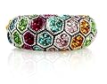 Colorful Pave Crystal Ring, High Sparkle Stretch Ring For Her, One Size Fits All, in Gift Box