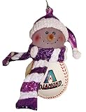 Arizona Diamondbacks MLB Home Run Snowman Christmas Ornament