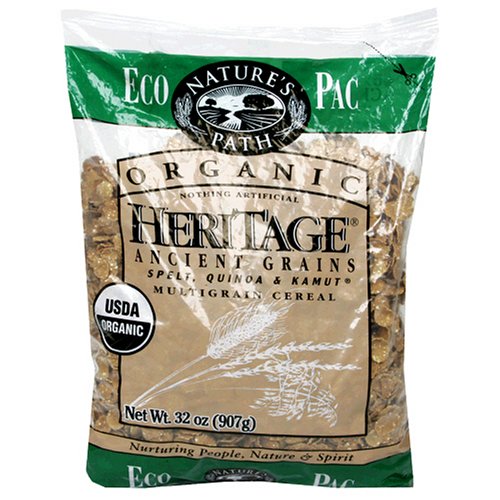 Nature's Path Organic Heritage Flakes Cereal, 32-Ounce Eco Pac Bags (Pack of 6)