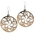 Copper Open Flower Wire Earrings