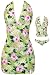 Hawaiian Tropical Tankini 3pc Swimsuit with Skirt