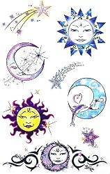 Celestial Dreams Temporary Glitter Tattoo Body Art