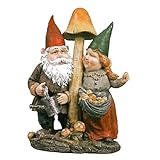 Design Toscano Mushroom Hunters Garden Gnome Statue