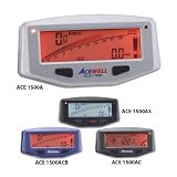 Produkt-Bild: ACE-1500ACB-Multifunk. Digitalinstr. carbon-blau, Tachom. Drehzahlm. Uhr &amp, Tankanzeige, orange Bel.