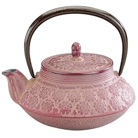 Joyce Chen 11-Ounce Japanese Tetsubin Cast-Iron Blossoms Teapot, Raspberry by Joyce Chen