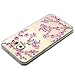 Fit [Galaxy S6 Edge Plus], (5.7”) Galaxy S6 Edge Plus Case, MerKuyom® - [Pink Flower Floral] Transparent Soft Gel TPU Cover + Stylus for Samsung Galaxy S6 Edge Plus / S6 Edge+/ SM-G928