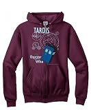 Doctor Who - Tardis - Maroon Full-Zip Hoody - 3X-Large