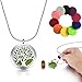 Tree of Life Essential Oil Diffuser Necklace Aromatherapy Real 316L Steel Fine Made For Aromatherapy Fragrance Enjoy 10 Piece Felt Pad included