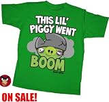 ANGRY BIRDS SHIRTS FOR KIDS - *REVISED SUMMER VERSION AND PRICED TO SELL!! * - ANGRY BIRD YOUTH T-SHIRTS FOR BOYS AND GIRLS - *THIS LIL PIGGY WENT BOOM!* - ANGRY BIRD T-SHIRTS! KID SIZES!