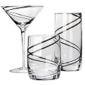 Luigi Bormioli Black Swirl Glassware Collection