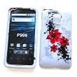 LG G2x (T-Mobile) Snap-on Protector Hard Case Image Cover "Artistic Red Flowers" Design