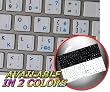 MAC ENGLISH-ITALIAN KEYBOARD STICKERS ON WHITE BACKGROUND