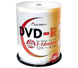 ALL-WAYS DVD-R 16倍速 100枚 ワイドプリンタブル DR47-A16X100PW